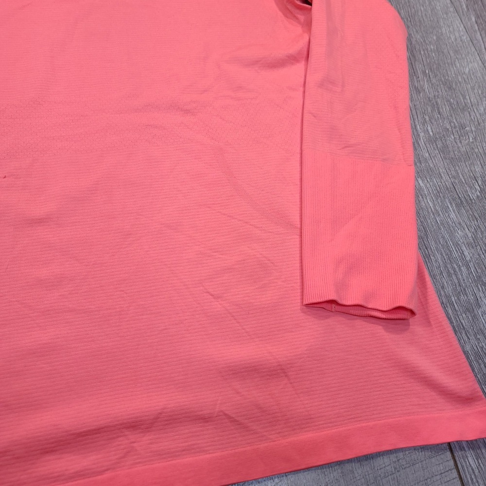 Lululemon Swiftly Tech Long Sleeve Crew Women Size 20 Coral Pink Running Top - Picture 3 of 9